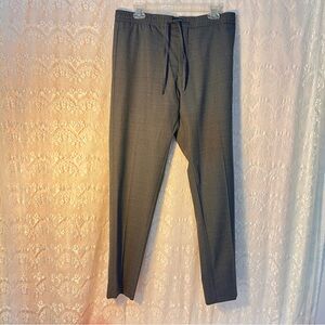 COS Men’s tapered trousers with elastic waistband and drawstring, gray, size 34R